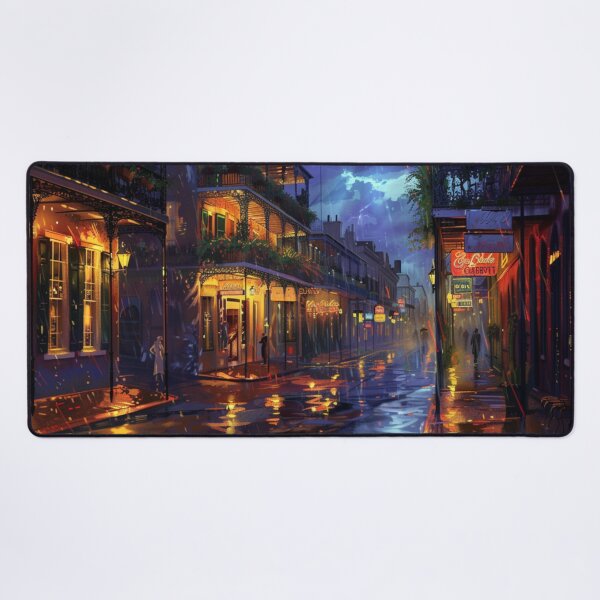 Item preview, Rainy French Quarter – New Orleans Night Art designed and sold by GSizzle1.