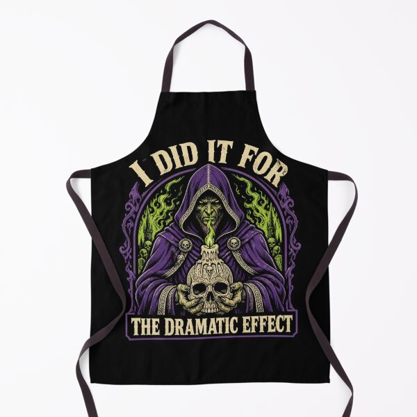 Item preview, I Did It For The Dramatic Effect - 80s Dark Fantasy Necromancer designed and sold by Dice_Goblin_Studio.