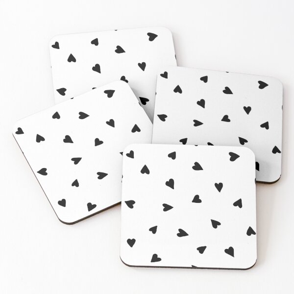 Item preview, Cute Black Hand-Drawn Heart Pattern designed and sold by Flora-and-Fable.