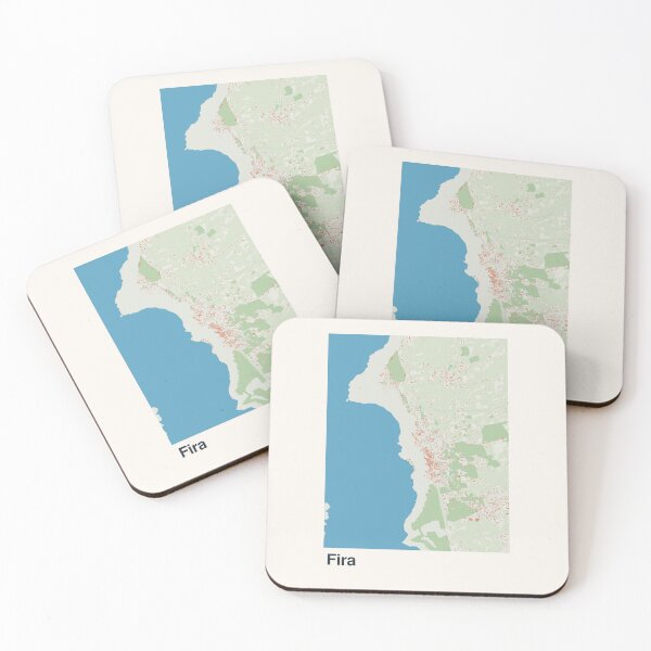 Item preview, Fira Santorini Minimalistic Map Art designed and sold by MapsNerd.