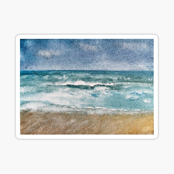 Item preview, Acuarela de olas de playa con cresta blanca designed and sold by BirdandaBrush.