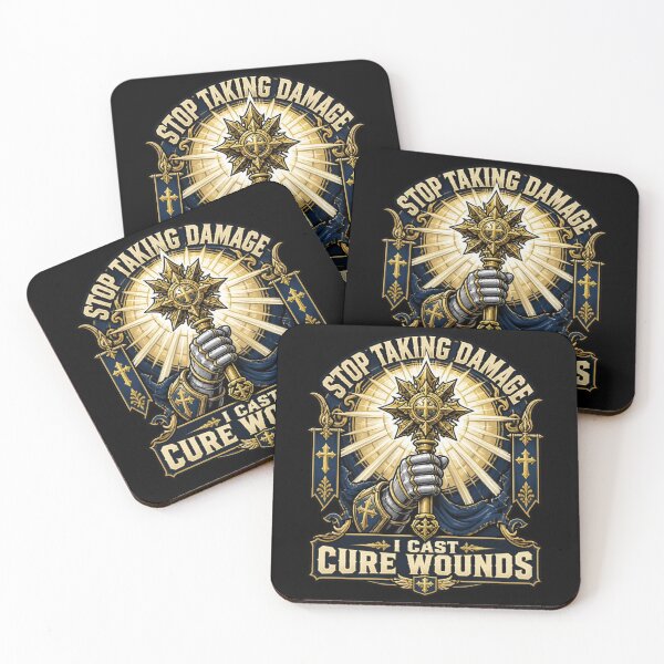 Item preview, Stop Taking Damage Cure Wounds - Funny Cleric Healer Shirt designed and sold by Dice_Goblin_Studio.