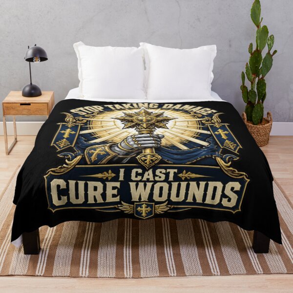 Item preview, Stop Taking Damage Cure Wounds - Funny Cleric Healer Shirt designed and sold by Dice_Goblin_Studio.