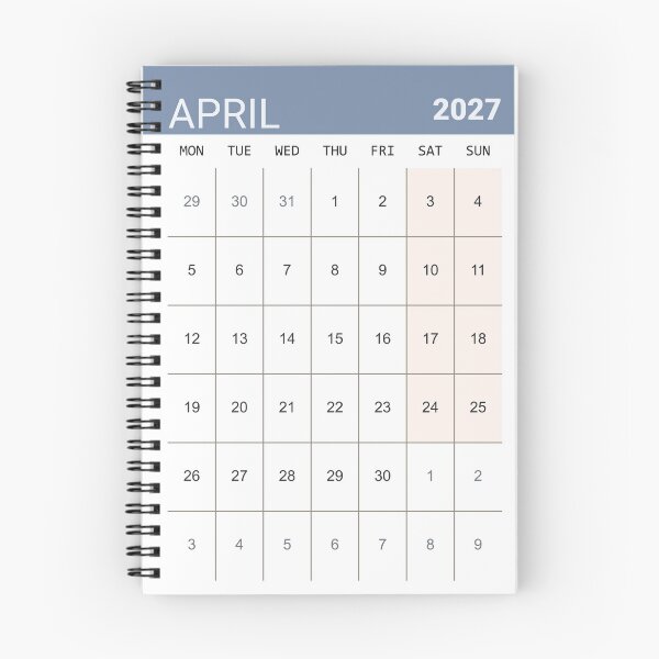 Item preview, April 2027 Scandinavian Minimal style Monthly Calendar grid designed and sold by IuriiVlasenko.