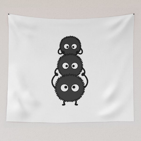 Item preview, Cute Soot Sprites with Stars – Kawaii Black Spirits designed and sold by AliveStyle.