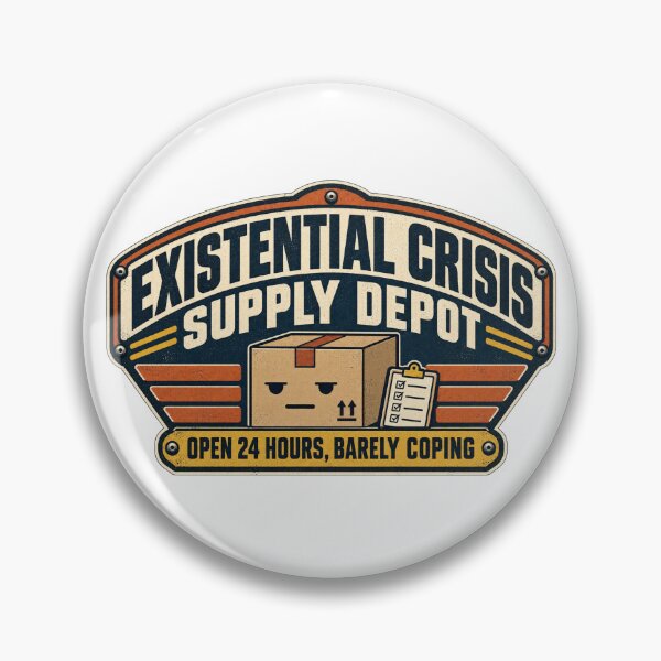 Item preview, Existential Crisis Supply Depot Parody Logo Tee designed and sold by Inkworksbyshery.