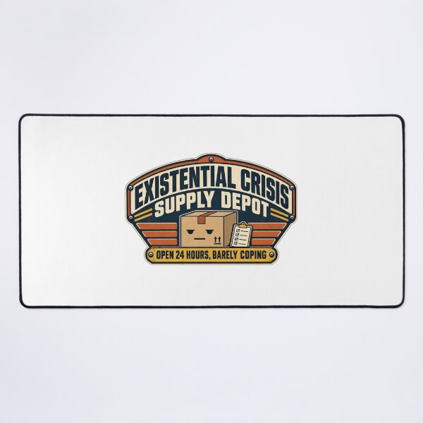 Item preview, Existential Crisis Supply Depot Parody Logo Tee designed and sold by Inkworksbyshery.