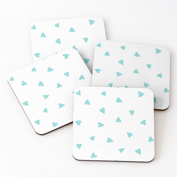 Item preview, Cute Teal Hand-Drawn Heart Pattern designed and sold by Flora-and-Fable.
