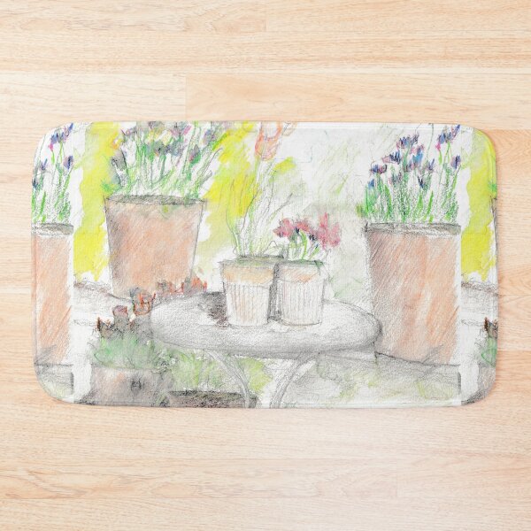 Artikelvorschau, Tulpentöpfe, Caisson Gardens – Aquarell und Bleistift entworfen und verkauft von Mary C Bon Art  .