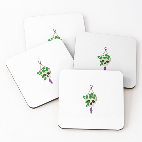 Item preview, Ivy Skull Hanging Planter With Purple Tassel designed and sold by DesgnsxGifts.