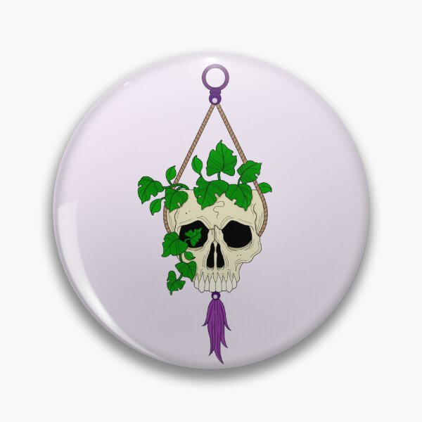 Item preview, Ivy Skull Hanging Planter With Purple Tassel designed and sold by DesgnsxGifts.