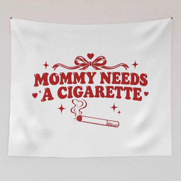 Item preview, Mommy Needs a Cigarette, Funny Mom Quote, Retro Smoking Humor, Sarcastic Cool Mom, Vintage Mom Humor, Funny Gift for Mom designed and sold by Quiajia.