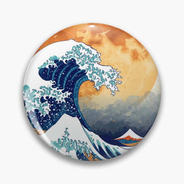 Item preview, Japanese Wave Moon designed and sold by catcurio.
