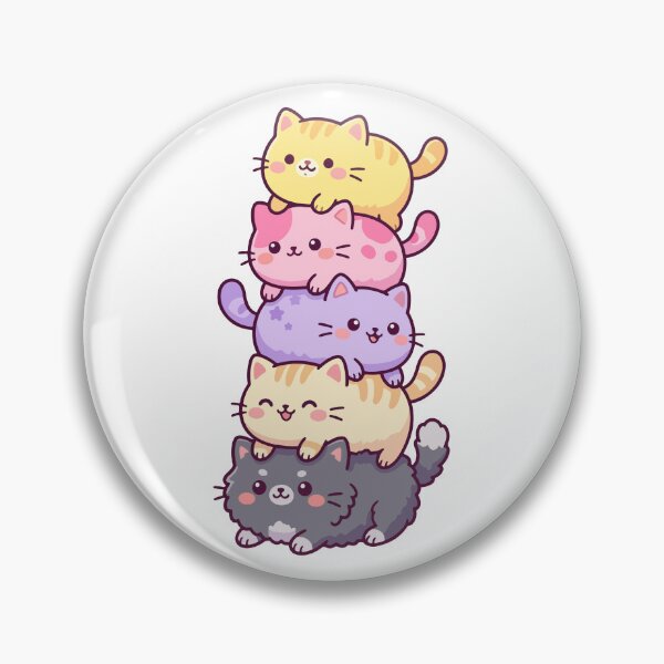 Item preview, Kawaii Cat Stack – Colorful Pastel Kittens designed and sold by AliveStyle.