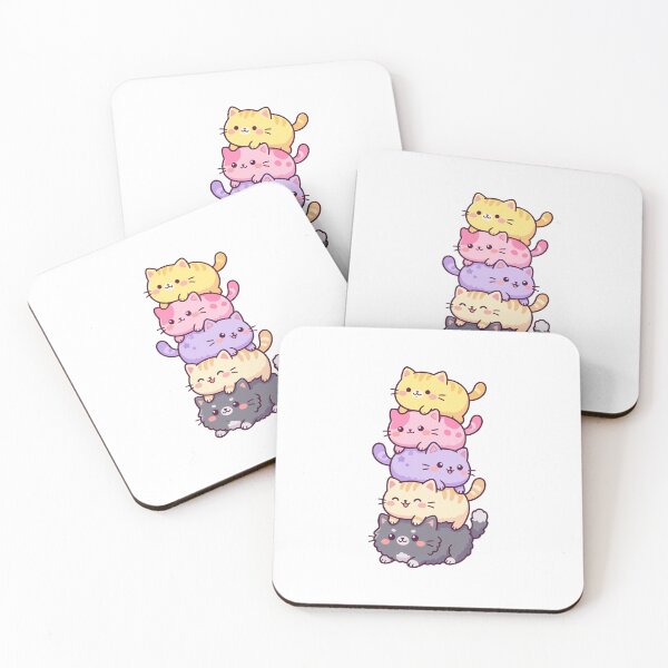 Item preview, Kawaii Cat Stack – Colorful Pastel Kittens designed and sold by AliveStyle.
