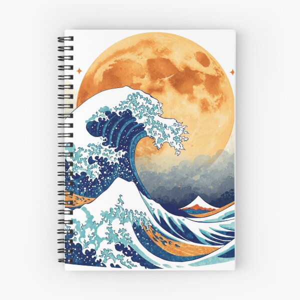 Item preview, Japanese Wave Moon designed and sold by catcurio.