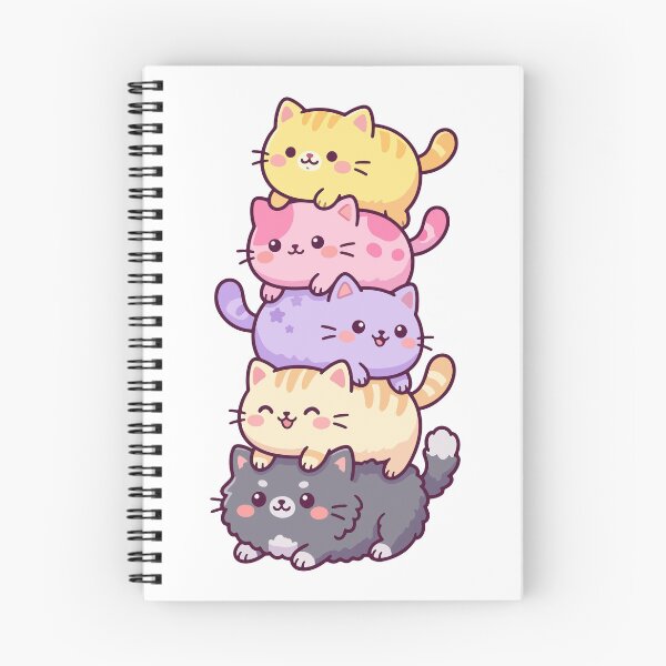 Item preview, Kawaii Cat Stack – Colorful Pastel Kittens designed and sold by AliveStyle.