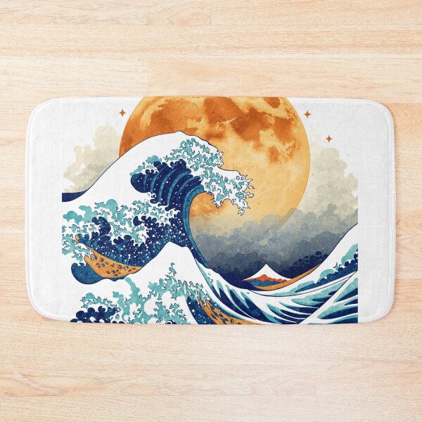 Item preview, Japanese Wave Moon designed and sold by catcurio.