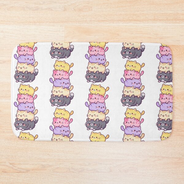 Item preview, Kawaii Cat Stack – Colorful Pastel Kittens designed and sold by AliveStyle.