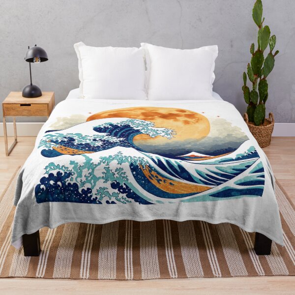 Item preview, Japanese Wave Moon designed and sold by catcurio.
