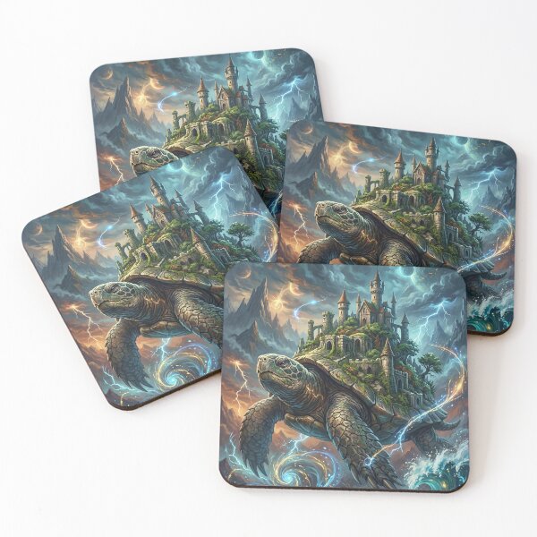 Item preview, Ancient Turtle Island | Fantasy World Illustration designed and sold by Artsy Universe.