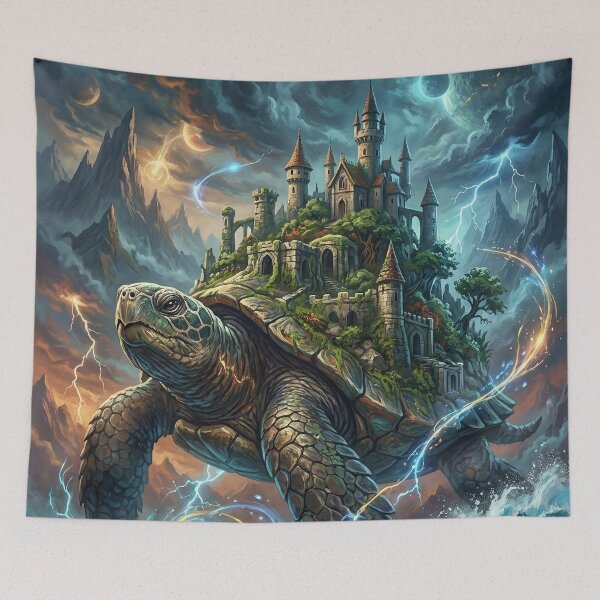 Item preview, Ancient Turtle Island | Fantasy World Illustration designed and sold by Artsy Universe.