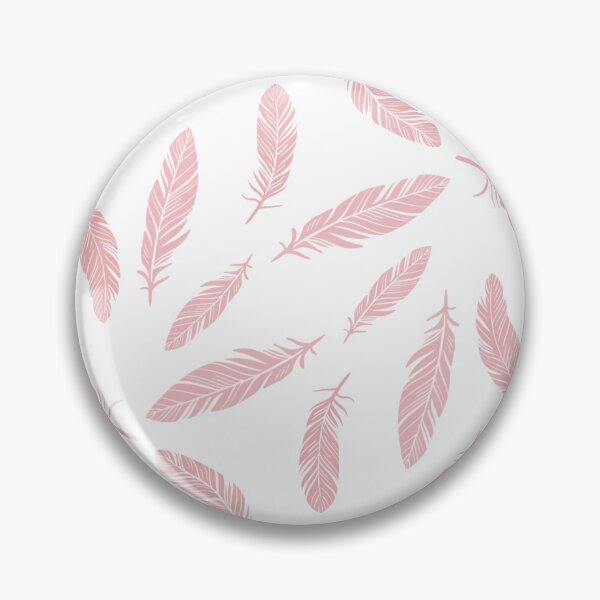 Item preview, Pink on White Boho Feather Pattern designed and sold by Flora-and-Fable.