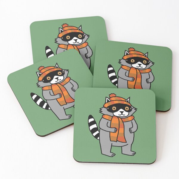 Item preview, Fall Season Cute Raccoon in Hat and Scarf  designed and sold by ellenhenry.