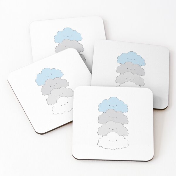 Item preview, Kawaii Cloud Stack – Cute Pastel Smiling Clouds designed and sold by AliveStyle.