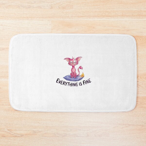 Item preview, Everything is Fine Pink Cat designed and sold by septii.
