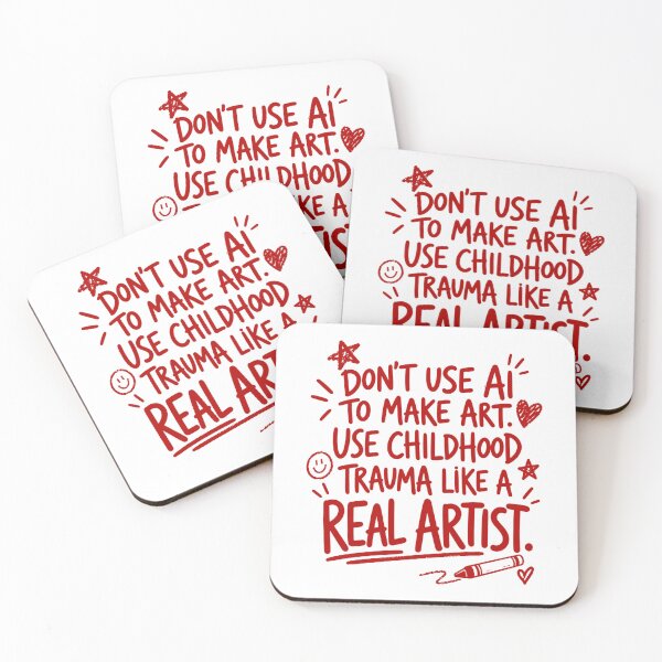Item preview, Childhood Trauma Art, Don't Use AI to Make Art, Sarcastic Artist Quote, Anti AI Art Humor, Funny Creative Meme, Gift for Artists designed and sold by Quiajia.