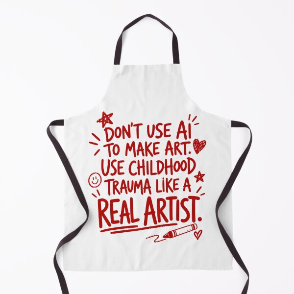 Artikelvorschau, Kunst zum Thema Kindheitstrauma, Verzichte auf KI in der Kunst, Sarkastisches Künstlerzitat, Anti-KI-Kunsthumor, Lustiges kreatives Meme, Geschenk für Künstler entworfen und verkauft von Quiajia.