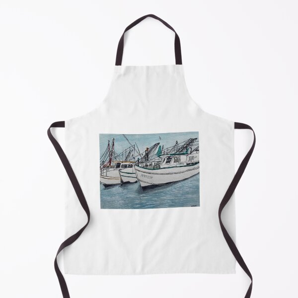 Item preview, Harbor Fishing Boats Watercolor designed and sold by BirdandaBrush.