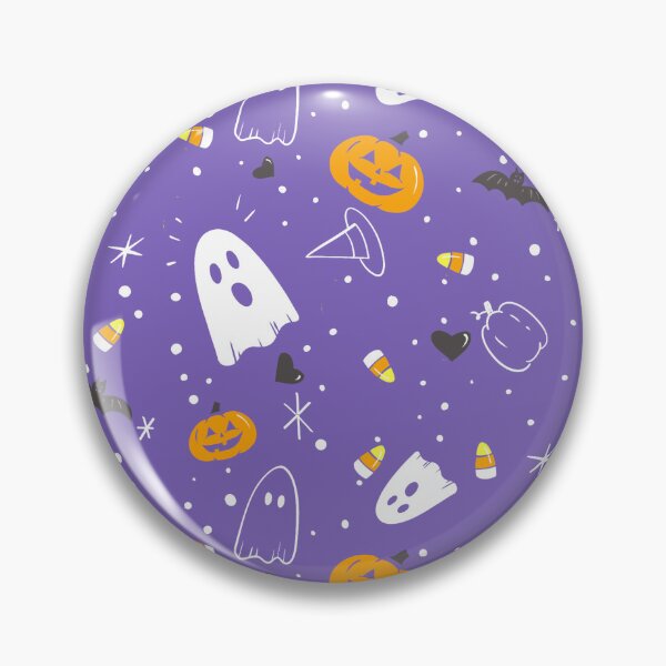 Item preview, Cute Purple Halloween Ghost Pattern designed and sold by Flora-and-Fable.