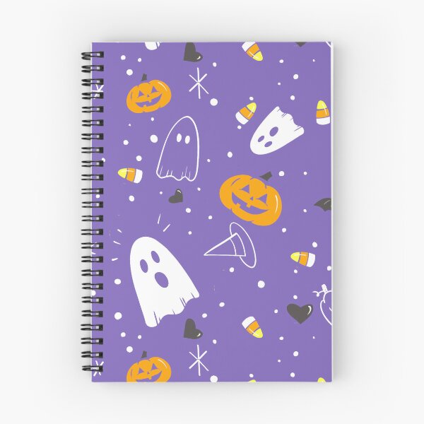 Item preview, Cute Purple Halloween Ghost Pattern designed and sold by Flora-and-Fable.