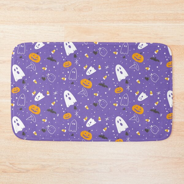 Item preview, Cute Purple Halloween Ghost Pattern designed and sold by Flora-and-Fable.