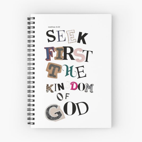 Item preview, Seek First the Kingdom of God – Matthew 633 Christian Typography designed and sold by EatPrayLive.