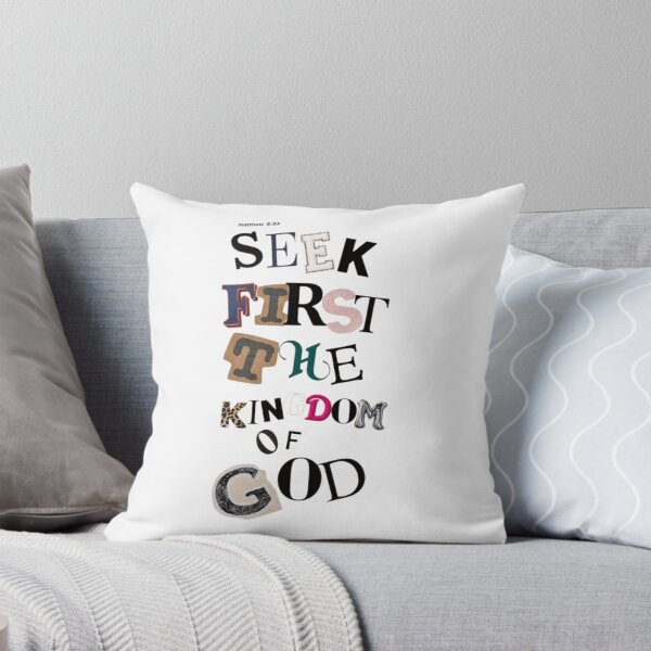 Item preview, Seek First the Kingdom of God – Matthew 633 Christian Typography designed and sold by EatPrayLive.