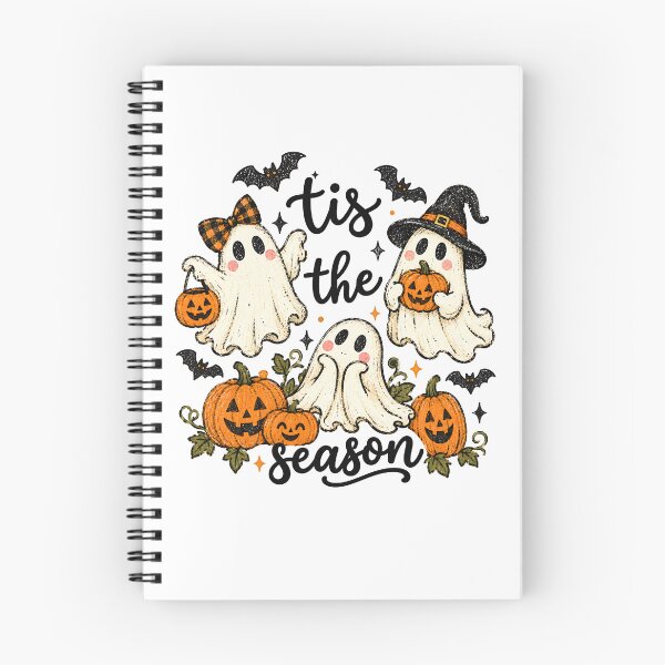 Item preview, Tis The Season Ghost Vintage Halloween Pumpkin Patch Cozy Season Fall designed and sold by LandFinStudio.