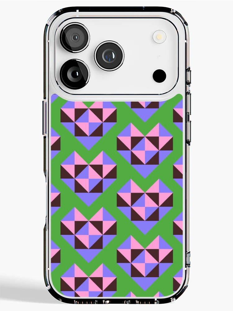 Thumbnail 1 of 5, iPhone Case, Pastel Geometric Heart designed and sold by RACDesignStudio.