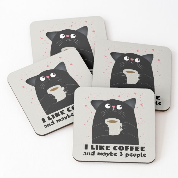 Item preview, I like Coffee And Maybe Three People Cat designed and sold by monika-arthing.