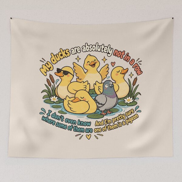 Item preview, My Ducks Are Not In a Row, Funny Sarcastic Quote, Humorous Duck Meme, Chaotic Life Humor, Quirky Animal Lover Gift designed and sold by Quiajia.