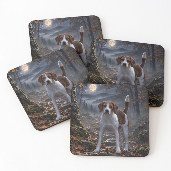 Item preview, Midnight Tracking Coonhound Fine Art Print designed and sold by RescueHeart10.