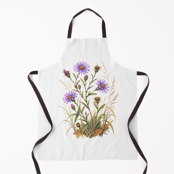 Item preview, New York Aster | Late Season Native Wildflower Art designed and sold by SusanSweetArt.