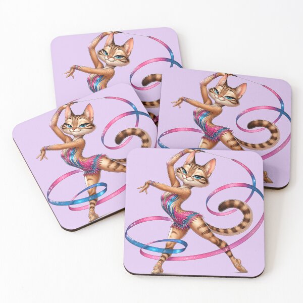 Item preview, Rhythmic Gymnastics Cat — Grace in Motion designed and sold by flashARTstudio.