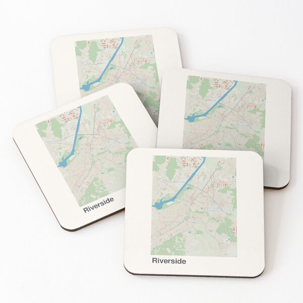 Item preview, Riverside Minimalistic Map Art designed and sold by MapsNerd.