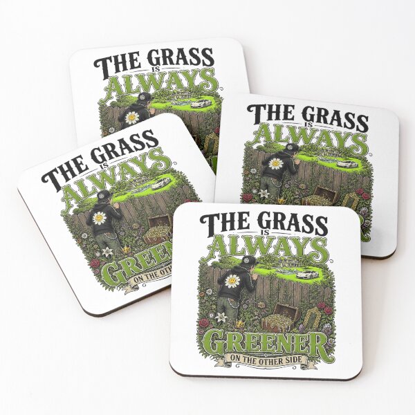 Item preview, The Grass Is Always Greener On The Other Side Funny Streetwear T-Shirt Vector Design designed and sold by Nubian Style.