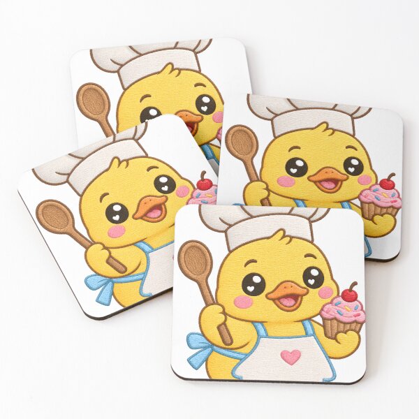 Item preview, Chef Duck Embroidery  | Kawaii Cute Chef Duck Patch Design designed and sold by : CraftyVibes.
