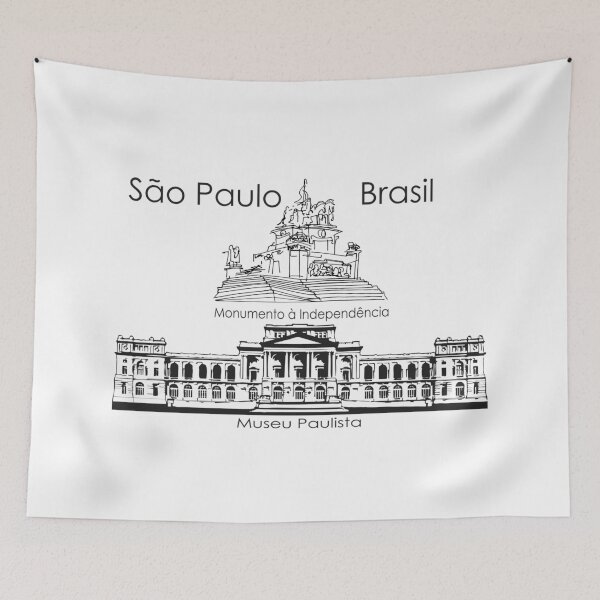 Item preview, Museu Paulista Sao Paulo - Independence Monument Ipiranga Line Art Brazil designed and sold by Sampa In Focus.