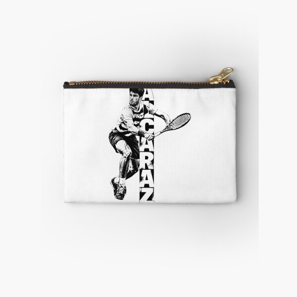 Item preview, Carlos Alcaraz Tennis Action Graphic Vertical Text Portrait designed and sold by dartoffofo⭐⭐⭐⭐⭐.